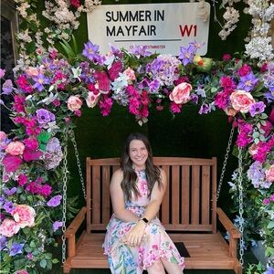 Eliza J Pink Floral Dress